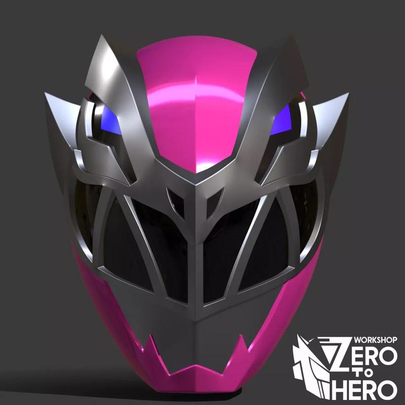 Power ranger Dino Fury Pink Helmet