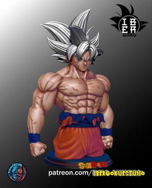 Busto SonGoku Ultra Instinto 1/1 com Cortes e Encaixes