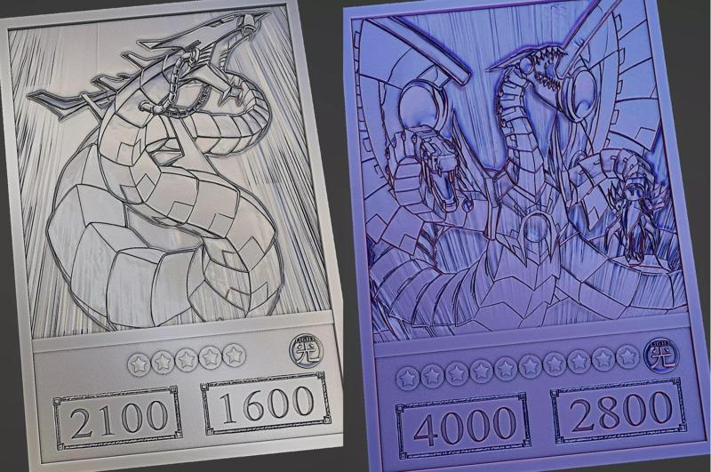 Cyber dragon and Cyber end dragon cards - anime version - yugioh