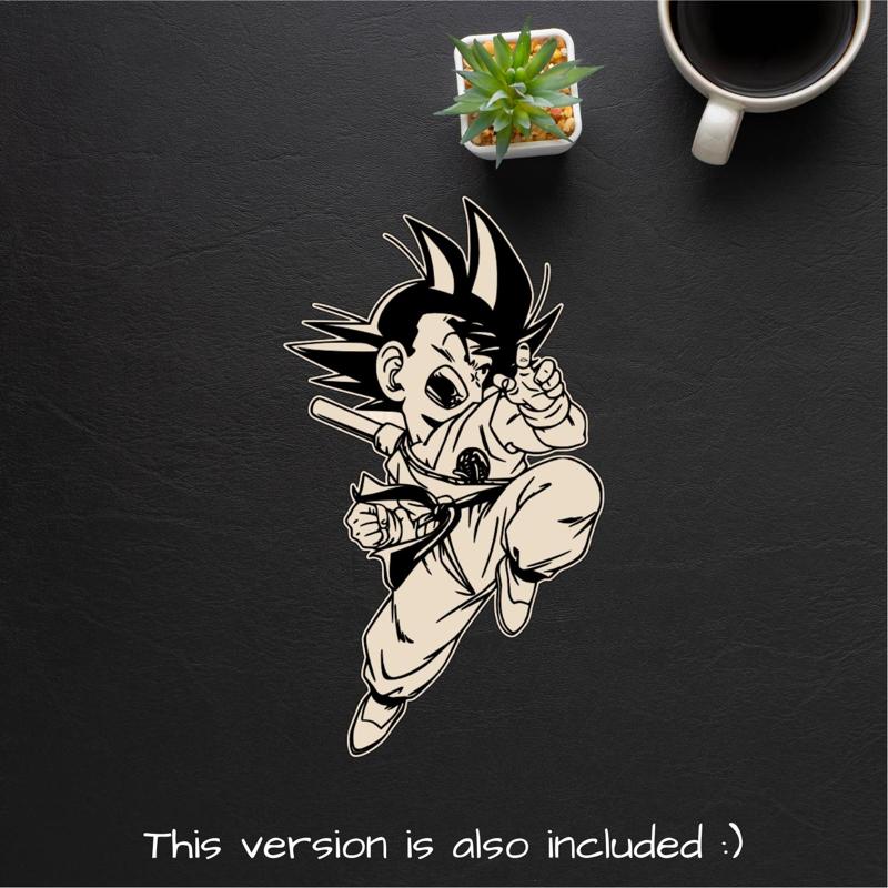 Kid Goku Dragon Ball Figure Laser Cut File