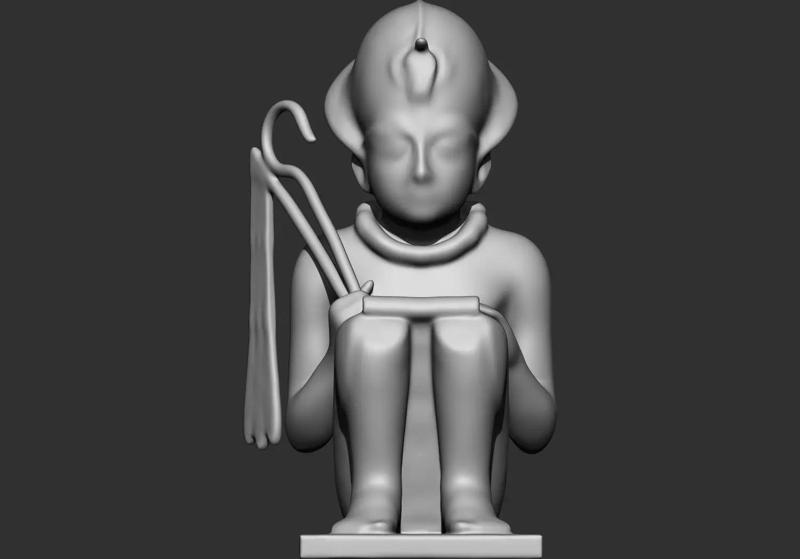 Egyptian Tutankhamun Pendant low poly stl 3d printable model