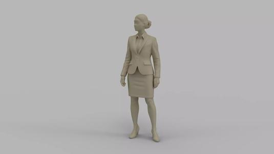 Elegant Businesswoman - 3D Printable Figure
