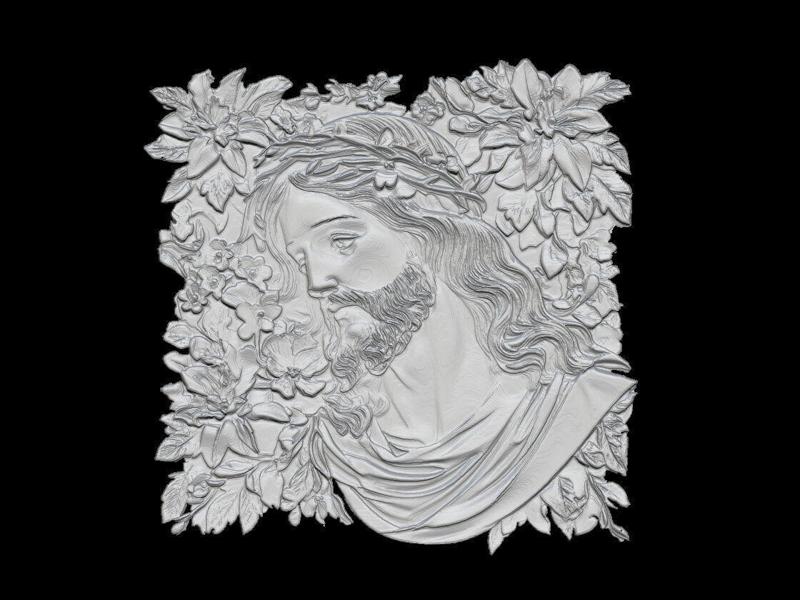 Divine Tranquility Jesus Among Blossoms