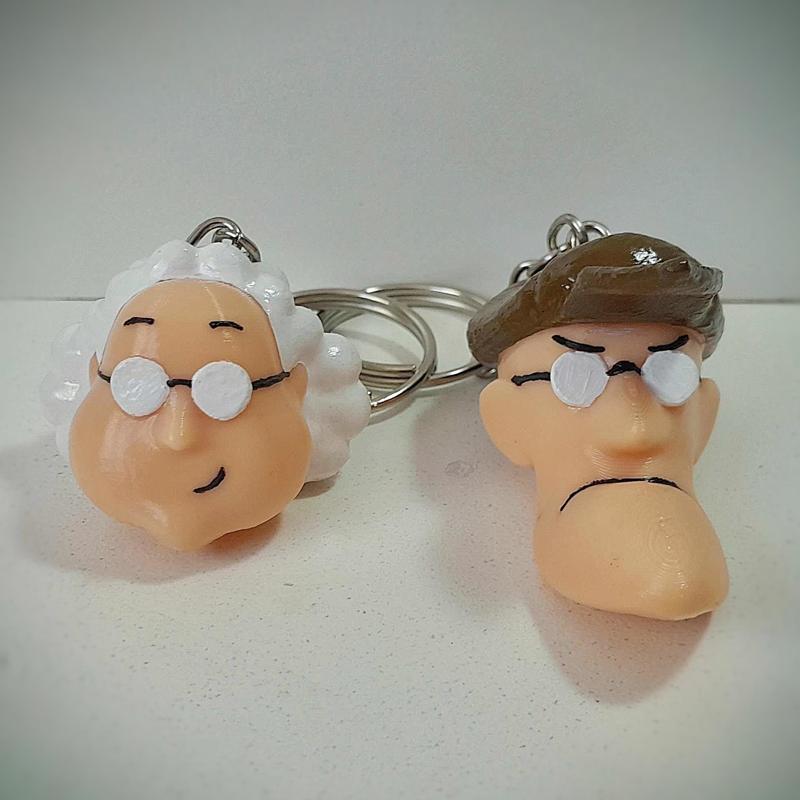 Muriel Head Key Ring