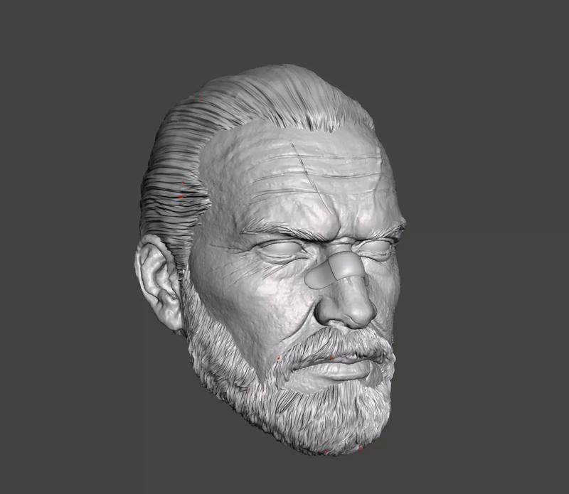 punisher head beared 3d stl print ready model