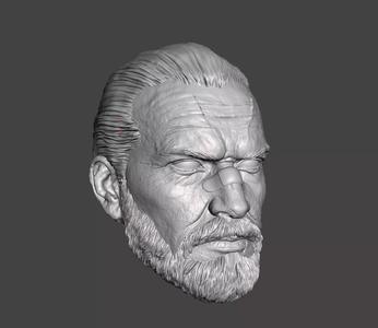 punisher head beared 3d stl print ready model