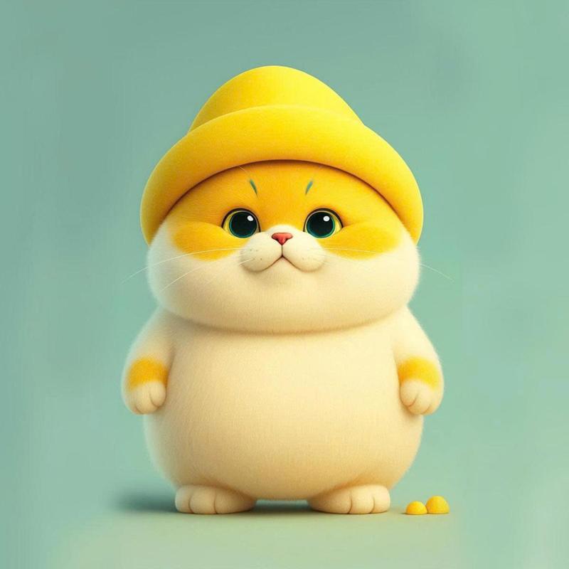 Cartoon Cat wearing a Hat