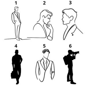 Elegant Male Silhouette Wall Decoration