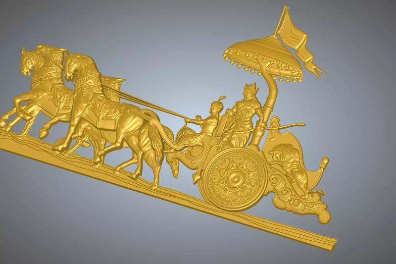 Krishna Arjuna Chariot Bhagwad Geeta