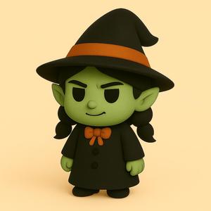 Playful Witch - Halloween Figurine