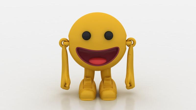 LAUGHING FACE EMOJI TOY 3D PRINTABLE MODEL