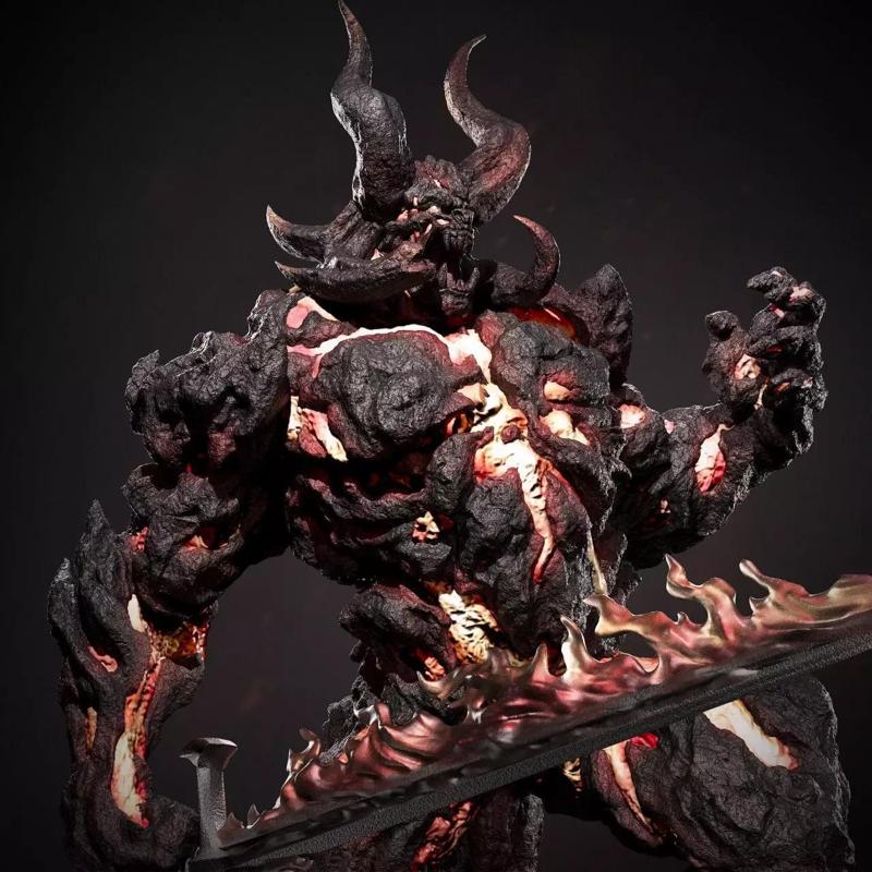 Surtur 3D Print statue of demon holding sword