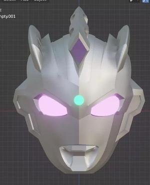 Ultraman Z Alpha Edge 3D printable helmet for cosplay