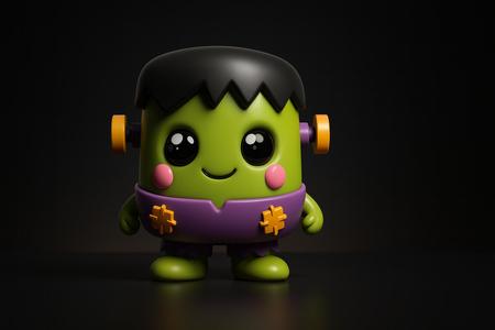 Cute Frankenstein Monster Figurine | Adorable Kawaii Halloween Collectible Toy