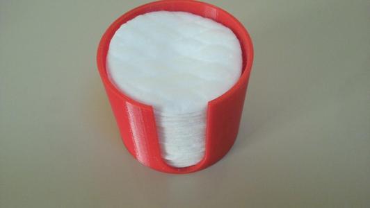 Halter fuer runde Wattepads (5cm); Box for cotton pads (5cm diameter)
