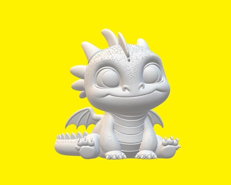 Cute Baby Light Fury – Adorable 3D Printable Dragon Model
