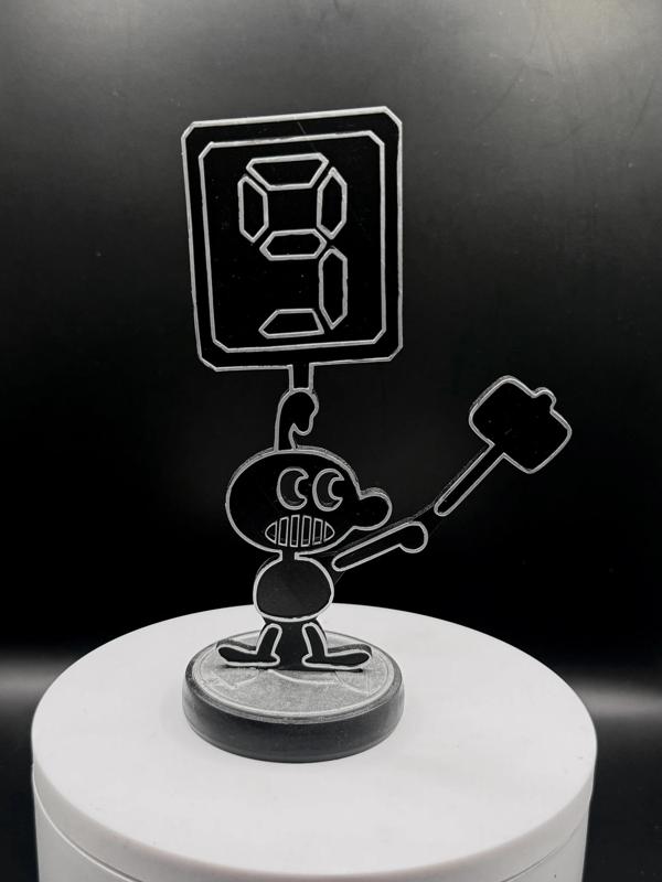 Mr. Game and Watch 9 Hammer Custom made 3d model/ print