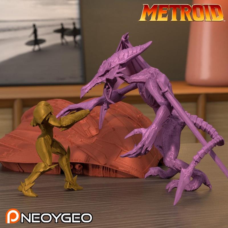SAMUS ARAN WITH RIDLEY AND THE GUNSHIP - METROID