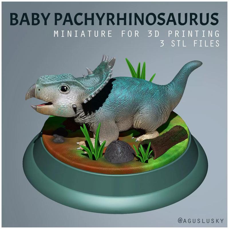 Baby Dinosaur Pachyrhinosaurus for 3D Printing