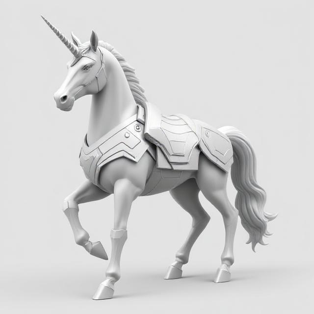 Warrior Unicorn – 3D Model of a Mythical Fighter