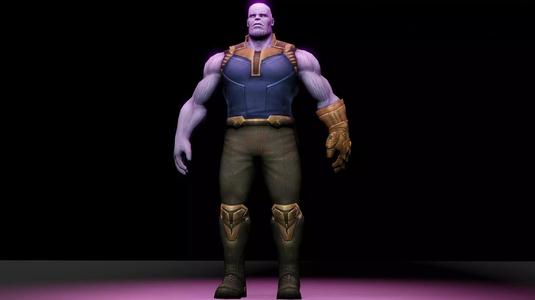 Thanos Low Poly 3D Model - Fully Textured and Printable