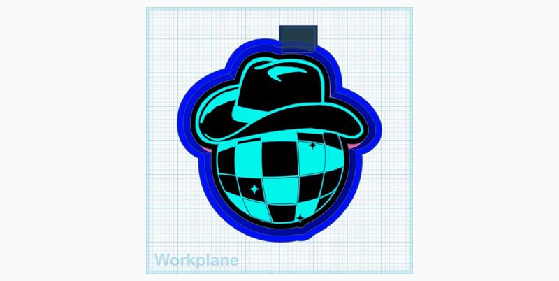 Disco ball cowboy hat