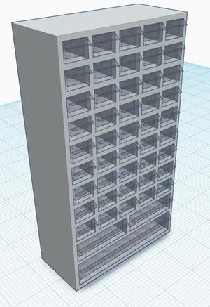 1/10 scale 48 Drawer Storage rack for RC Garage or Diorama