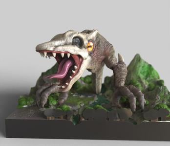 Skullcrawlers -CHIBI VERSION -MONSTERVERSE DIORAMA - FANART- TOKUSATSU CARICATURE -3D PRINT MODEL