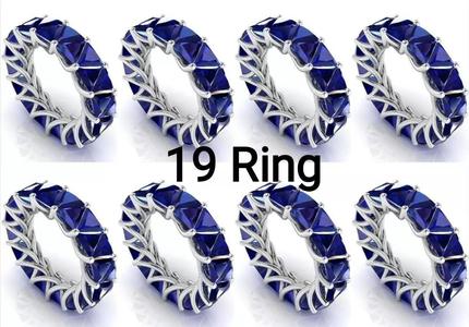 C14 The luxury female ring with gems wedding different size 19 3D Model Collection