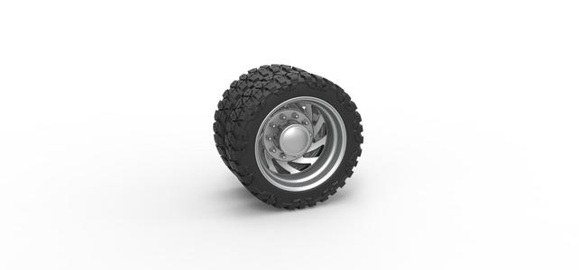 Diecast Rear semi wheel for pickup Version 24 Scale 1:25