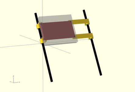 Parametric electric board holder for Mendels ReRap printer types.