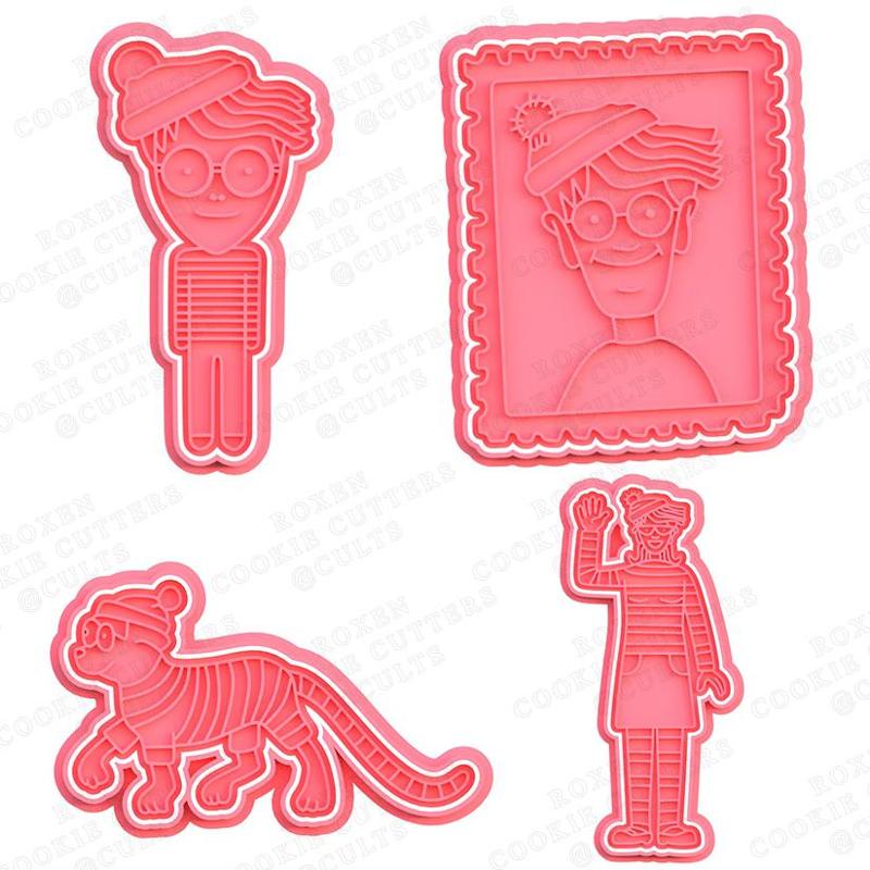 Where's Wally cookie cutter set of 4