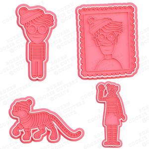 Where's Wally cookie cutter set of 4