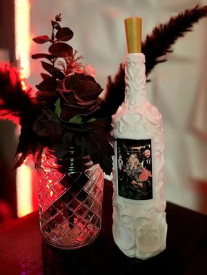 Ornamental Wine Bottle - Photo Frame - Gift