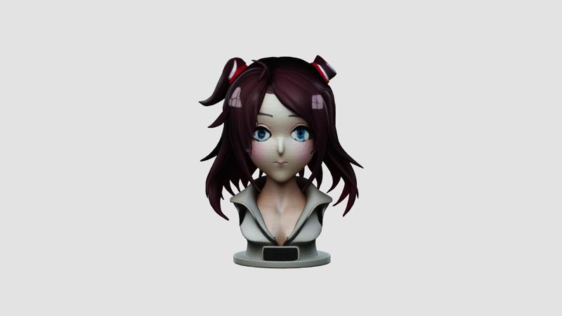 anime girl sculpture