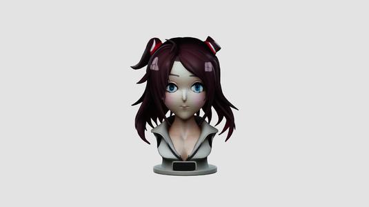 anime girl sculpture