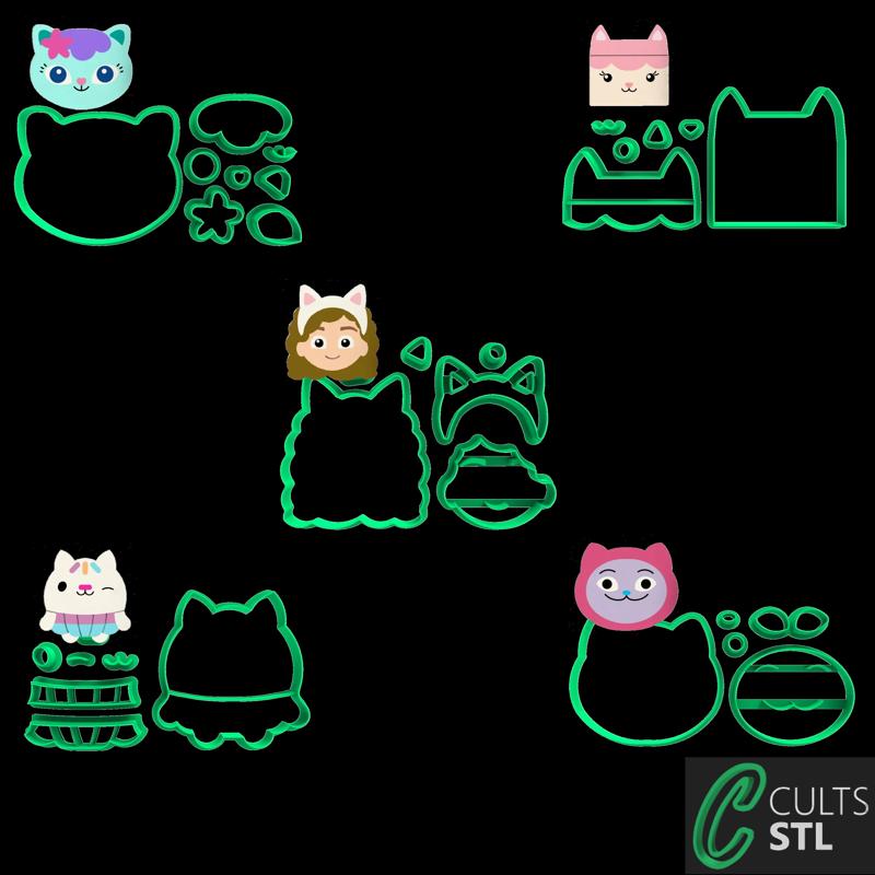 CORTADORES PERSONAGENS - CASA MÁGICA DA GABBY - 6cm