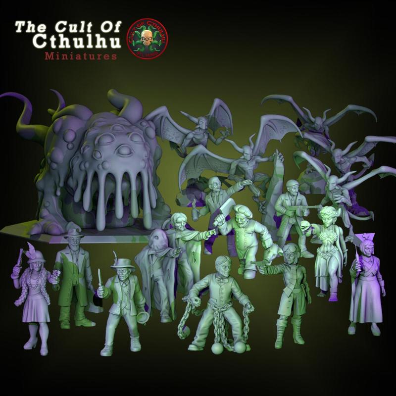 Cthulhu Investigators - 23 Models of a Nightgaunt's Nightmare