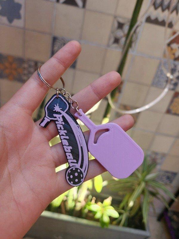 Pickleball Paddle Keychain