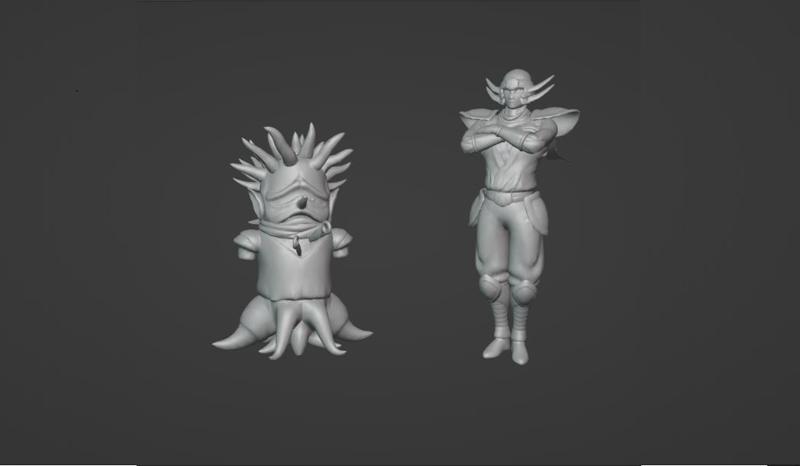 Yugioh Ninja Grandmaster Hanzo and Decoy 3d printable Stl model DDM Figure