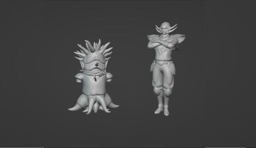 Yugioh Ninja Grandmaster Hanzo and Decoy 3d printable Stl model DDM Figure