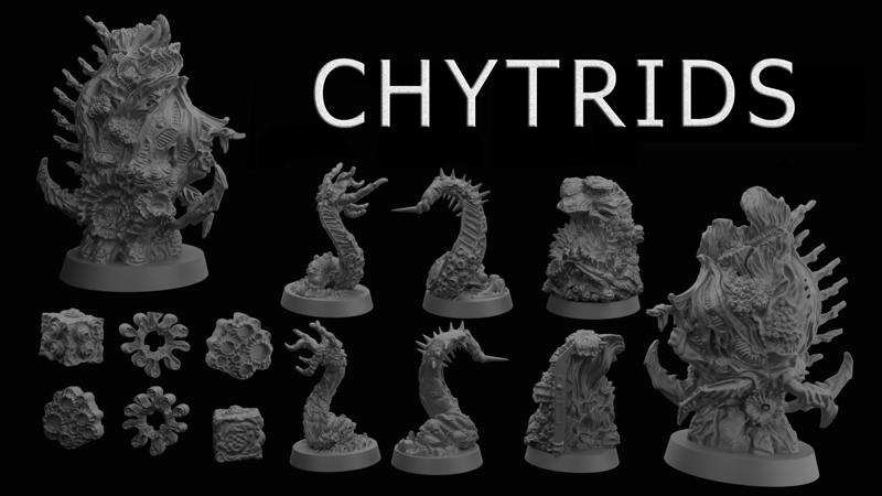 Fungal aliens for boardgame