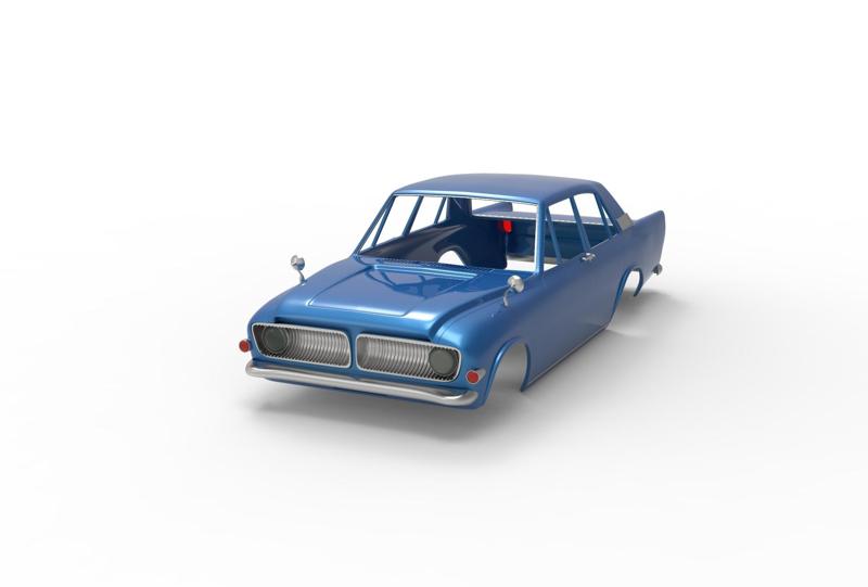 1962 ford zephyr Rc body shell