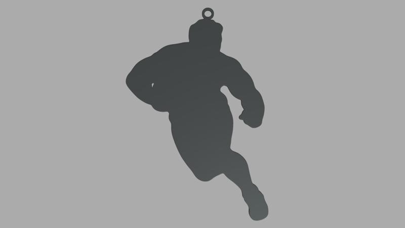 Rugby key ring // Design 02