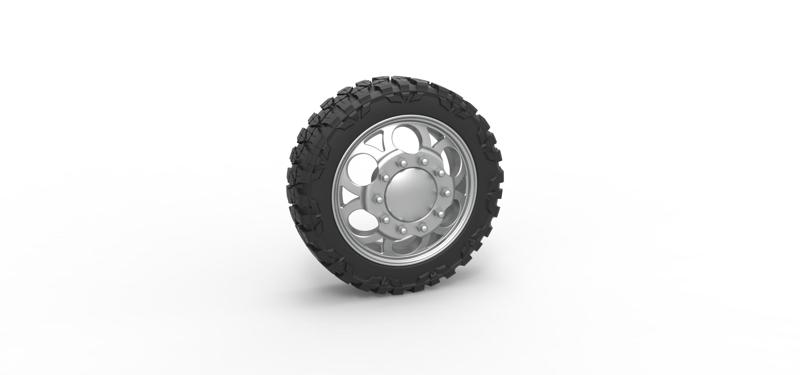 Diecast Front semi wheel for pickup Version 15 Scale 1:25