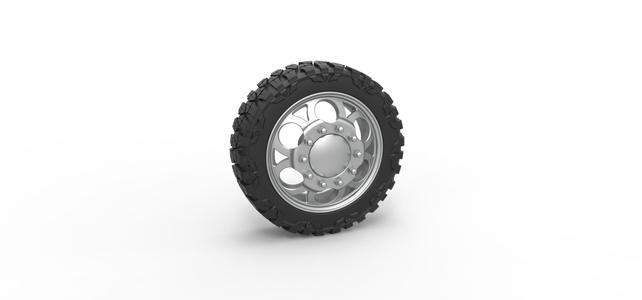 Diecast Front semi wheel for pickup Version 15 Scale 1:25