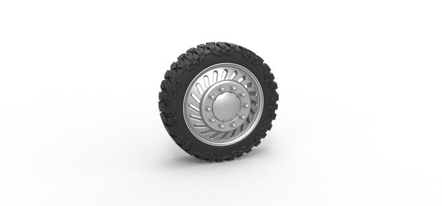 Diecast Front semi wheel for pickup Version 13 Scale 1:25