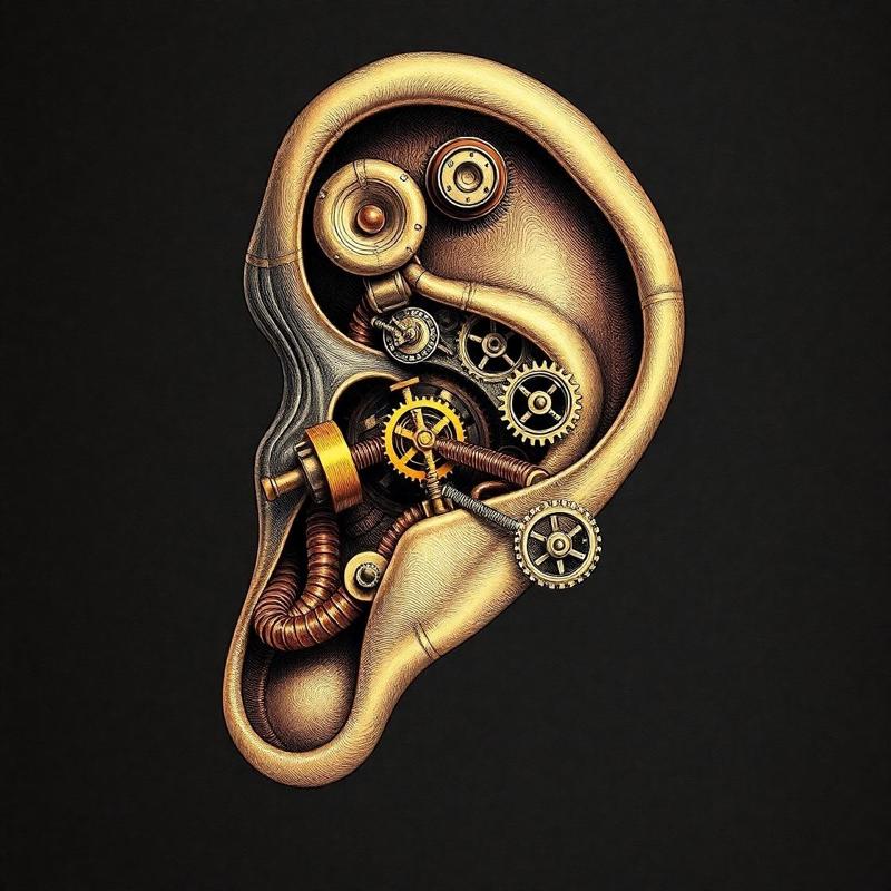 Steampunk Mechanical Ear – Anatomical Gear Sculpture
