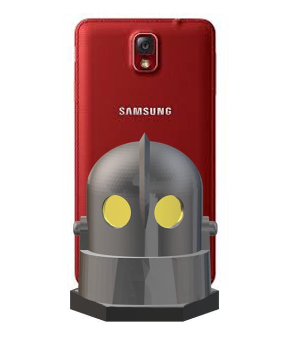 Giant iron cell phone base