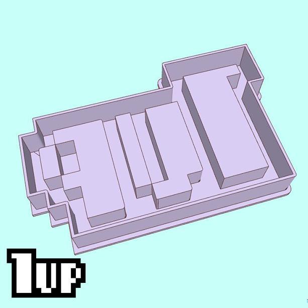 The Super Mario Bros. cookie cutters - Life 1UP (style 1)